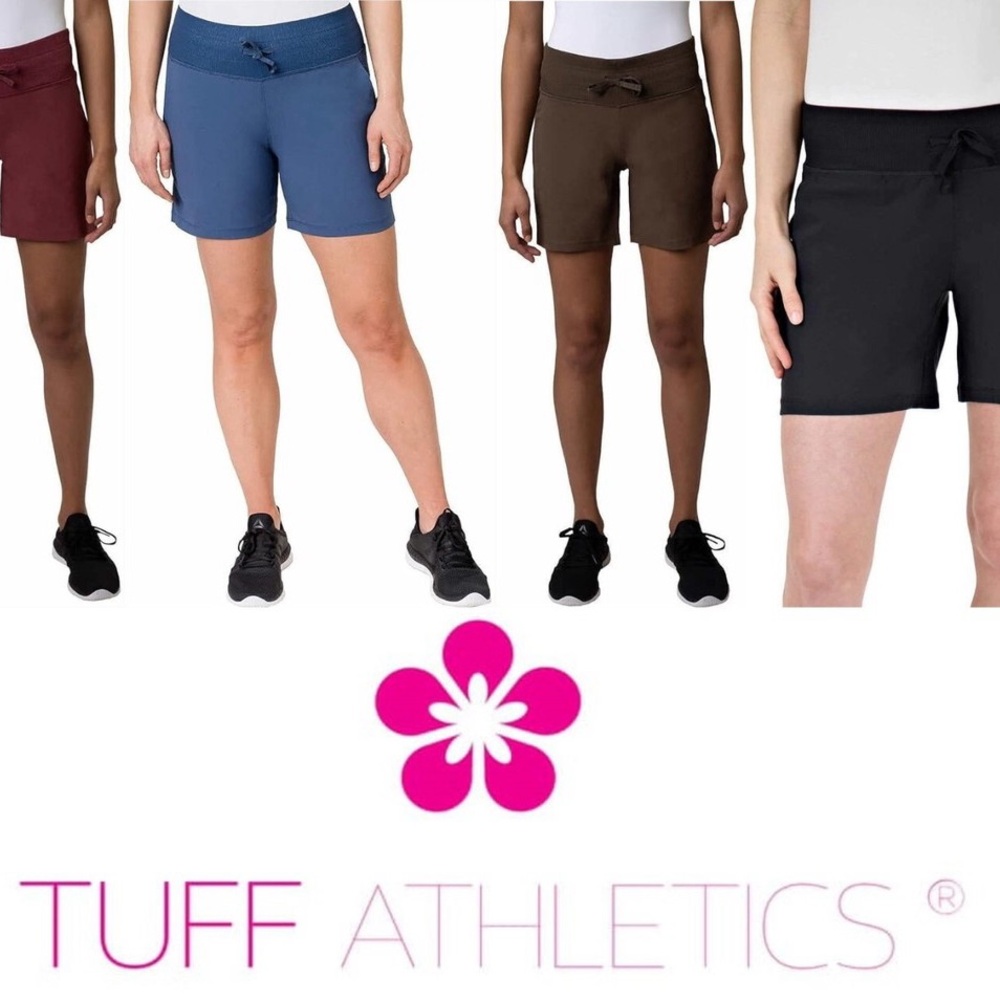 Tuff Athletics Women's Athletic Shorts - Burgundy, Navy, Brown, Black